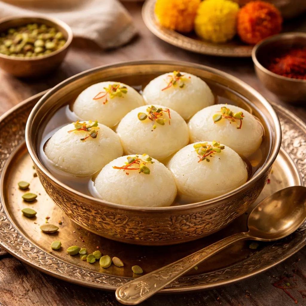 Traditional Bengali rosogolla